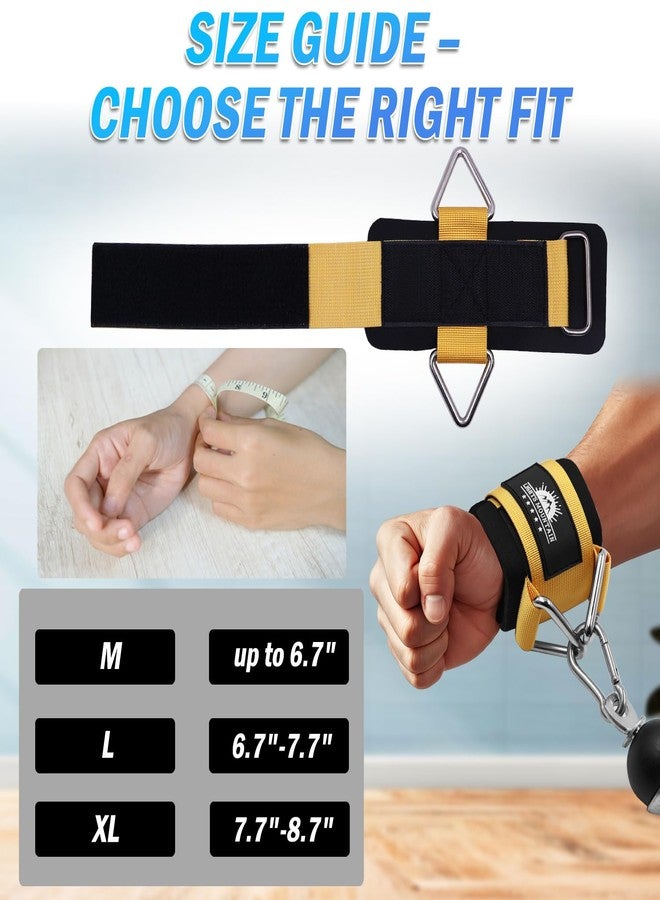 Lights Mountain 1 Pair Adjustable Wrist Cuffs Neoprene Padded Straps for Cable Machines Strength Training Equipment - Image 2